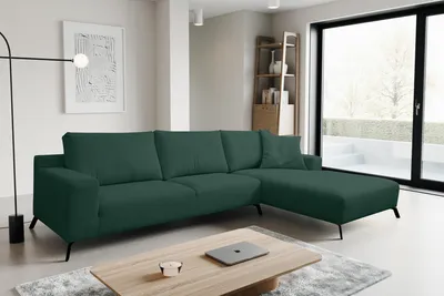 Image de VENASI ASPEN droite Canapé d'angle sans fonction de couchage Canapé en forme de L Canapé d'angle VERT