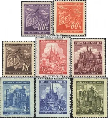 Produktbild von Briefmarken Böhmen und Mähren 1941 Mi 65-72 (kompl.Ausg.) postfrisch Freimarken