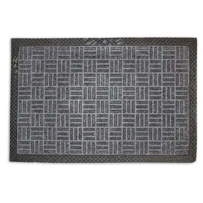 Obrázek produktu pro Rohožka obdélník, guma + PP, šedá, 40 x 60 cm