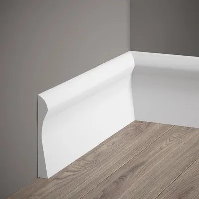Produktbild von PROVISTON | Sockelleiste | 18 x 128 x 2000 mm | Weiß | Fußleiste | Wohndekoration | Klassisch | Hochwertig | Robust | Langlebig | 1 Stück