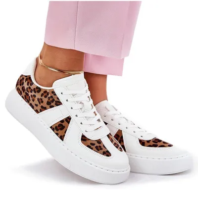 Produktbild von Damensneaker Mit Leopardenmuster Auf Plattform Weiß Nativira 36