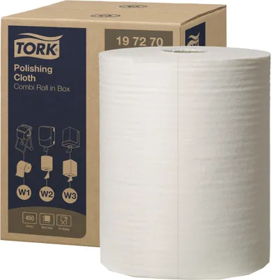 Produktbild von TORK Polier-Putzrolle 1-lagig weiß 171 m