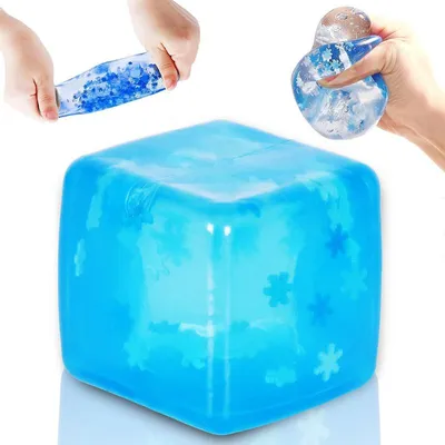 Produktbild von Snowflake Soft Cube Stresswürfel, Quetschspielzeug, 5 cm, Weiches Anti-Stress Spielzeug für Kinder & Erwachsene, Sensorisches Entspannungsspielzeug