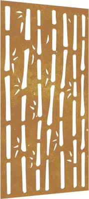 Obrázok produktu pre vidaXL Záhradná nástenná dekorácia 105x55 cm Corten Steel Bamboo Design