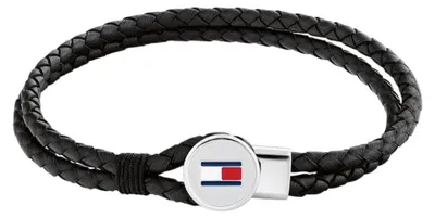 Obrázok produktu pre Moderný kožený náramok v čiernej farbe 2790654 - Dĺžka: 17,5 cm