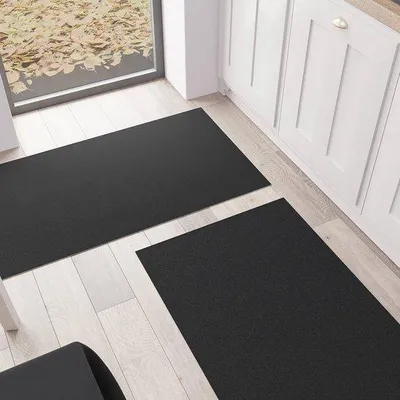 Immagine prodotto di Tappetino antiscivolo da cucina nero 52 x 140 cm - Lavabile e antiscivolo - Nero
