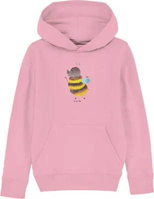 Produktbild von Mr. & Mrs. Panda Kinderpullover Hummel flauschig 12-14 Jahre (152/164) - Baumwolle Pink - Geschenk, Lustige Sprüche, Kinderbekleidung, Natur, Biene, Blume, Pullover, Hoodie