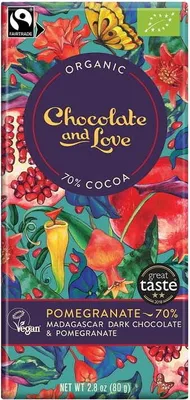 Immagine prodotto di Cioccolato fondente - Melograno 70% 80g | CIOCCOLATO E AMORE