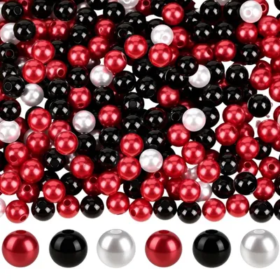 Acryl-Perlen 8 mm, 500 Stück, 3 Farben, für DIY-Schmuck