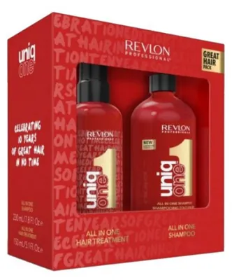 Productafbeelding van Revlon Uniq One DUO Pack: Haarbehandeling 150 ml + Alles-in-één Shampoo 230 ml