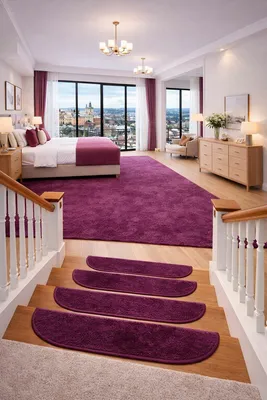 Image de Marchepieds pour escaliers Eton violet demi-cercle, autocollants