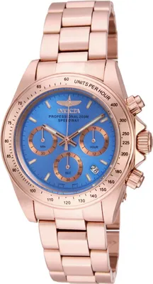 Obrázek produktu pro Invicta Speedway 16658 Dámské Hodinky - Quartz Hnutí - Nerezová Ocel s Modrým Ciferníkem - 39 mm