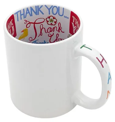 Produktbild von Plottermarie Sublimationsrohlinge Sublimations-Tassen für personalisierte Geschenkideen – Sublimationsrohlinge, Fotogeschenke, Personalisierung & DIY Motivtassen Thank you - 1 Stück