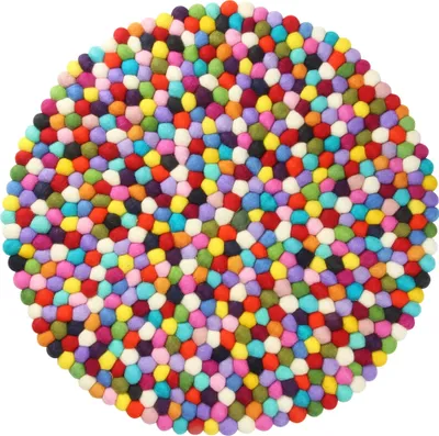Produktbild von Filzuntersetzer - Filzmatte - Untersetzer - kunterbunt - rund - ca. 50 cm