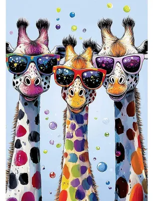 Produktbild von Diamond Painting Set Giraffen Tier 5D DIY Bastelset 30x40cm