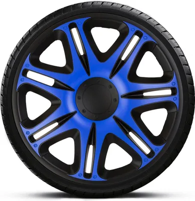 Produktbild von Radkappen Radzierblenden SATZ (4Stück) 16 Zoll NASCAR BLUE BLACK Z460871