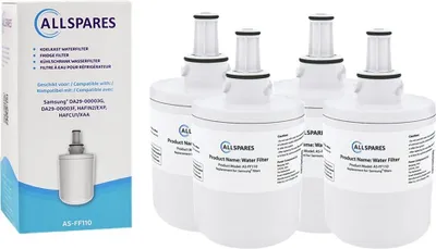 Produktbild von AllSpares Wasserfilter (4x) für Kühlschrank geeignet für Samsung Aqua Pure Plus