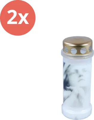 Immagine prodotto di Bolsius - Lampada commemorativa - Con coperchio - Preghiera - 70 ore di combustione - Confezione risparmio - 2 pezzi