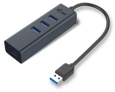Image de I-TEC i-tec Metal USB 3.0 HUB 3 Port + Gigabit Ethernet Adapter