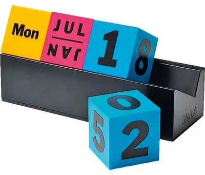 Productafbeelding van MoMA Eeuwige Kalender Kubussen, CYMK, Diverse kleuren, One Size