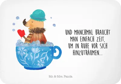 Produktbild von Mr. & Mrs. Panda magnet Nachtfalter Schaumbad - Weiß - Geschenk, whiteboardmagnet, WC, Tasse, Notizhalter, Badezimmer, Kühlschrankmagnet, Baden, haftmagnet, holzmagnet