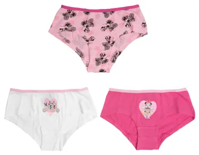 Produktbild von Disney Minnie Mouse Panty für Mädchen Kinder Slip Unterhose Unterwäsche Mehrfarbig Bunt (3er Pack) 110-116