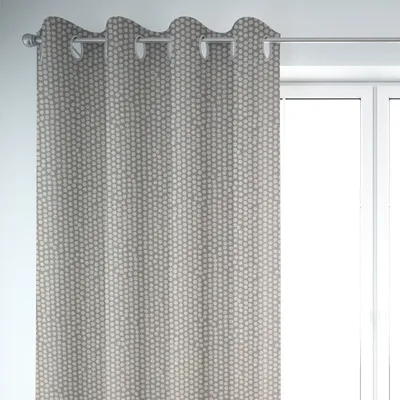 Produktbild von SCHÖNER LEBEN. Vorhang Fryett`s Halbpanama Spotty Punkte grau 245cm oder Wunschlänge Aufhängung Ösen