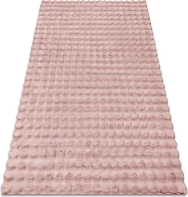 Produktbild von Teppich BUBBLE Puderrosa 45 IMITATION VON KANINCHENFELL 3D - strukturell Rosa 200x290 cm