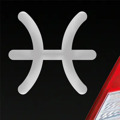 Produktbild von Auto Aufkleber Pisces Fische Sternzeichen Sterne Horoskop 10x10 cm Silber Sticker Heckscheibenaufkleber