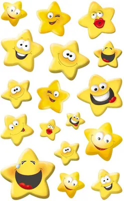 Produktbild von Avery Zweckform® 56091 Z-Design 56091, Deko Sticker, Emoticon Stern, 2 Bogen/34 Sticker