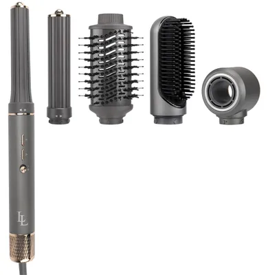 Immagine prodotto di Spazzola asciugacapelli - Piastra arricciacapelli 6 in 1 - Styler ad aria - 135.000 RPM - Ionico - Grigio