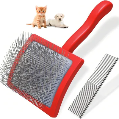 Produktbild von CHUANFU Katzenbürste Langhaar Hundebürste Entfernt Unterwolle und Knoten
