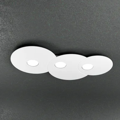 Image de Plafonnier moderne Nuage Métal Blanc 3 Luminaires Gx53