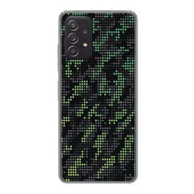 Produktbild von MuchoWow® Handyhülle Schutzhülle Hülle für Samsung galaxy a73 Camouflage-Muster aus grünen und grauen Punkten Silikon Softcase Handy Hülle - Handyhülle