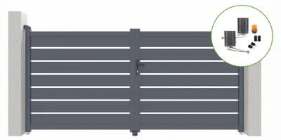 Produktbild von Flügeltor elektrisch 3m VOGEL H.140cm + Drehtorantrieb BUNKER B500