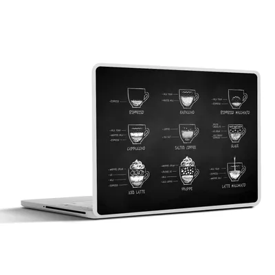 Produktbild von MuchoWow® Laptop Aufkleber Sticker Cover Kaffee - Küche - Getränk 31x22.5 cm - Laptop-Deko