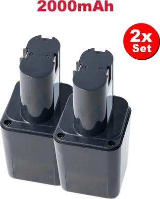 Produktbild von 2x Hochleistungs Ni-MH Akku für Bosch Bohrmaschine GBM 9,6V, GBM 9,6VE, GBM 9,6VES, GBM 9,6VESP, GSS 9,6V, GSS 9,6VES / 9,6V 2000mAh Knolle Akku