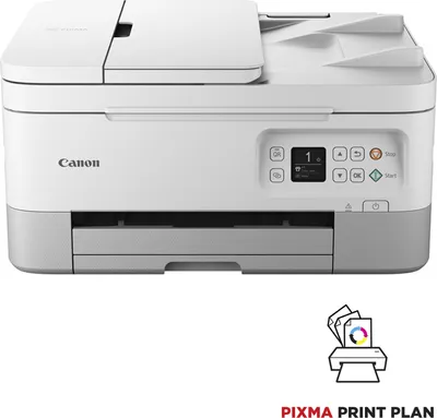 A white and gray Canon PIXMA TS7451i Multifunction Printer is shown from the front.