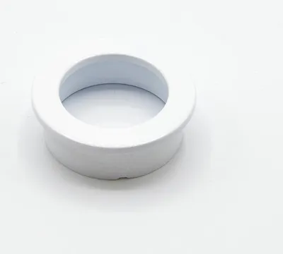 Zdjęcie produktu dla Uchwyty do muszli klozetowych, okrągłe, metalowe (zamac), średnica 40 mm, kolor biały. Zestaw 25 sztuk