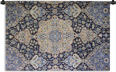 Produktbild von MuchoWow® Wandteppich Wandbehang Persischer Teppich - Teppich - Mandala - Blau 60x40 cm Tapisserie Dekoration Wandtuch - Wanddekorationen