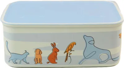 Produktbild von TUPPERWARE Quadro 2,9 L hellblau weiß -Tiere- Dose Box Vorratsdose Ultimo