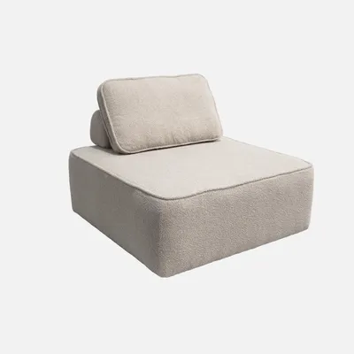 Produktbild von sweeek - Sessel Einsitzer für modulares Bouclé-Sofa - Beige
