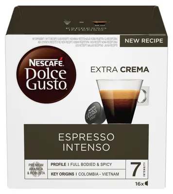 Produktbild von Nescafé Dolce Gusto Espresso Intenso, Kaffeekapsel, Espresso, 16 Tassen, Nescafé, 16 Stück(e), Box
