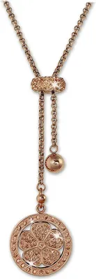 Produktbild von Amello Halskette 80cm Edelstahl 333er Rosegold Schmuck Kleeblatt rose ESKQ01E