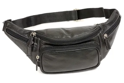 Produktbild von LEAS Bauchtasche, Gürteltasche sehr hochwertig Echt-Büffelleder, schwarz Travel-Line