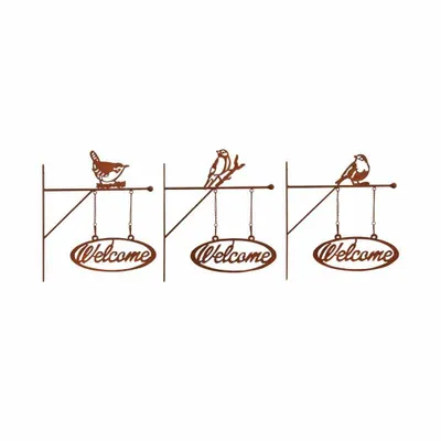 Produktbild von Esschert Design Schild "Welcome" rost sortiert; LH185