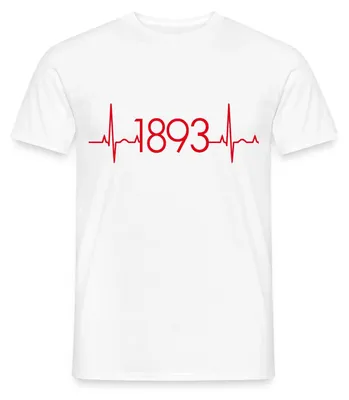 Produktbild von Spreadshirt Stuttgart 1893 Herzschlag Fußball Männer T-Shirt, L, Weiß