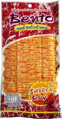 Produktbild von BENTO Tintenfisch-Meeresfrüchte Snack 20g Süß und Würzig | Sweet & Spicy Mixed Seafood Snack