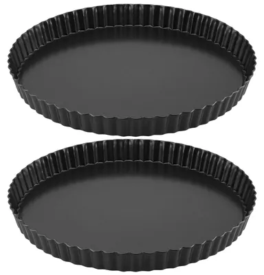 Produktbild von Tortenform 28 cm mit Hebeboden - Quicheform - Backform - Antihaftbeschichtung - Kohlenstoffstahl - Einfache Reinigung