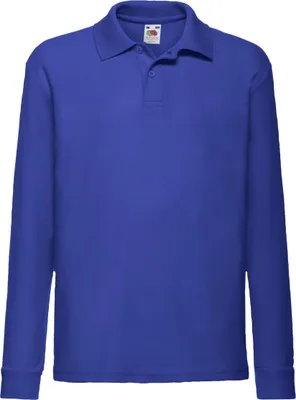 Image de Fruit of the Loom - Polo à manches longues pour enfants FK2947 (152-158) (bleu roi)